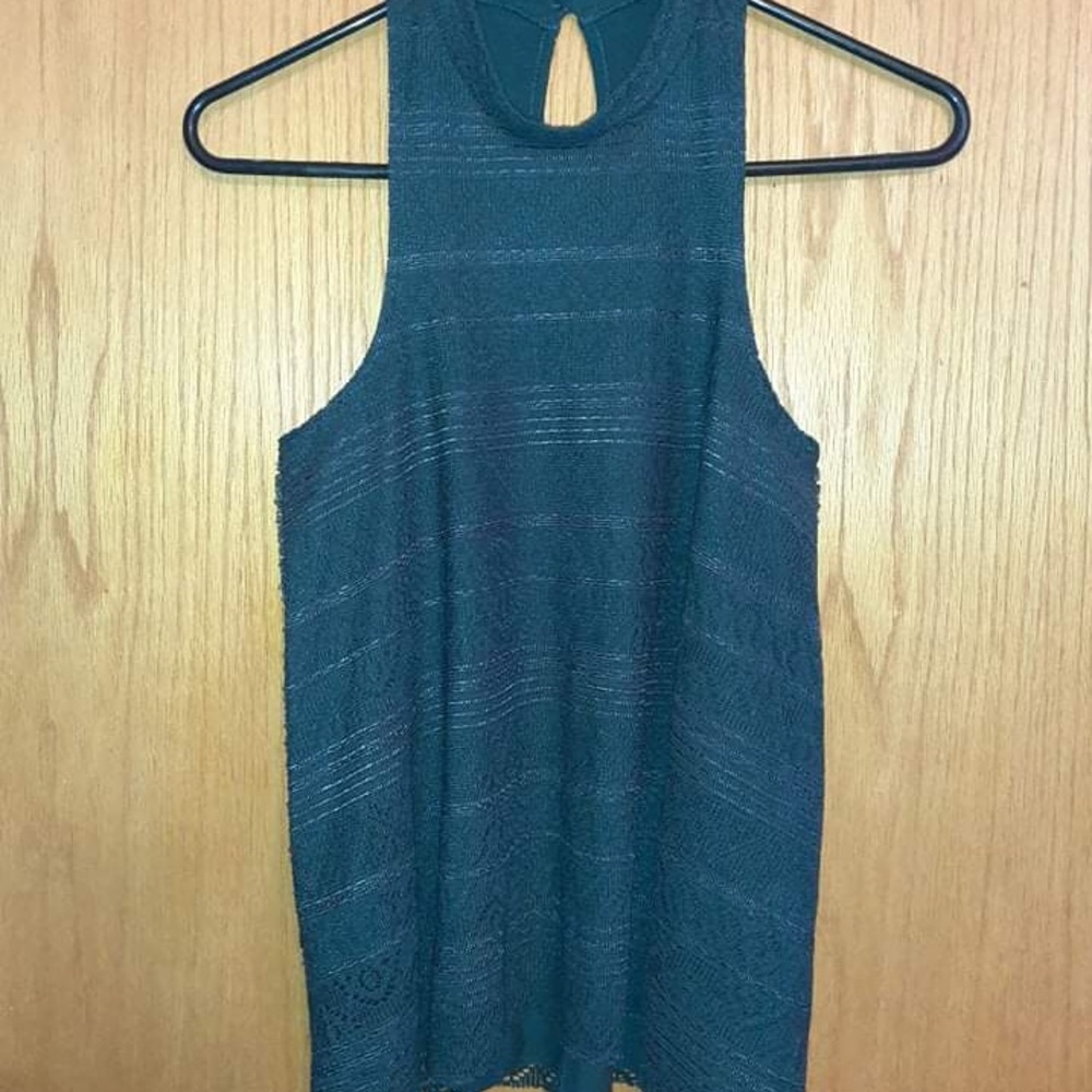 Pre-owned tank top charcoal black grey small